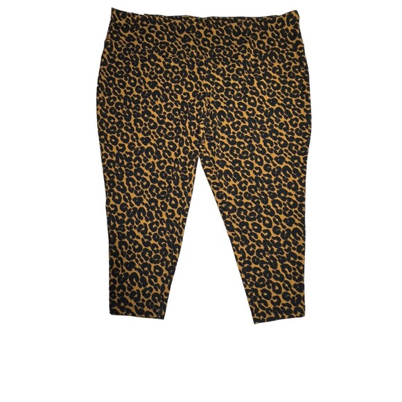 Terra‎ & Sky High Rise Fitted Leggings Plus Size 5X(32W-34W) Cheetah Print NEW - Picture 3 of 10